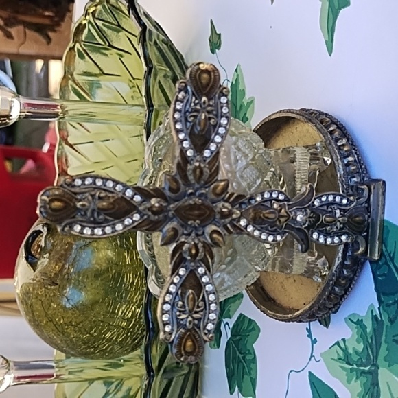 Vintage green Celery Dish PLUS Candles - Picture 5 of 8